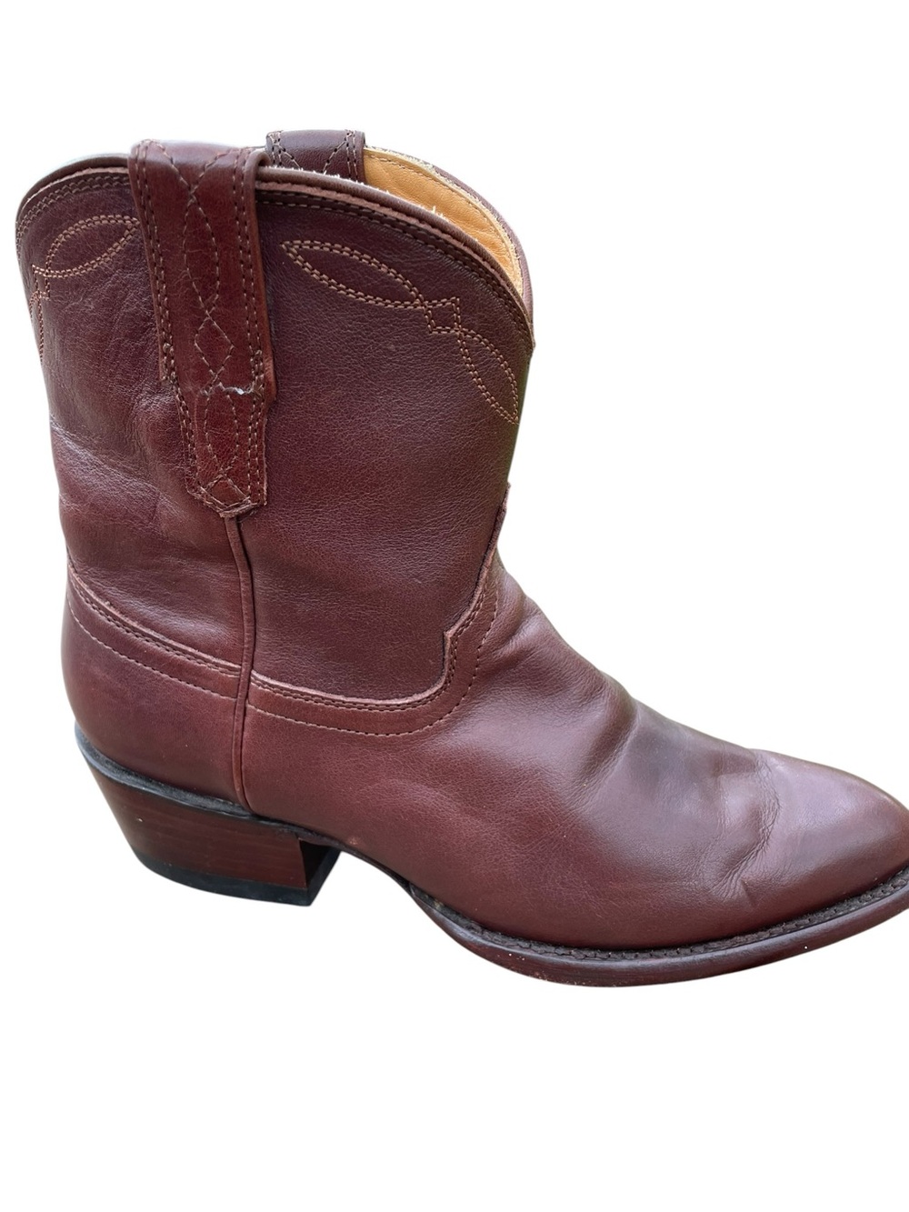 Tecovas Brown Leather Western Ankle Boots-Penny Boot - Picture 9 of 9